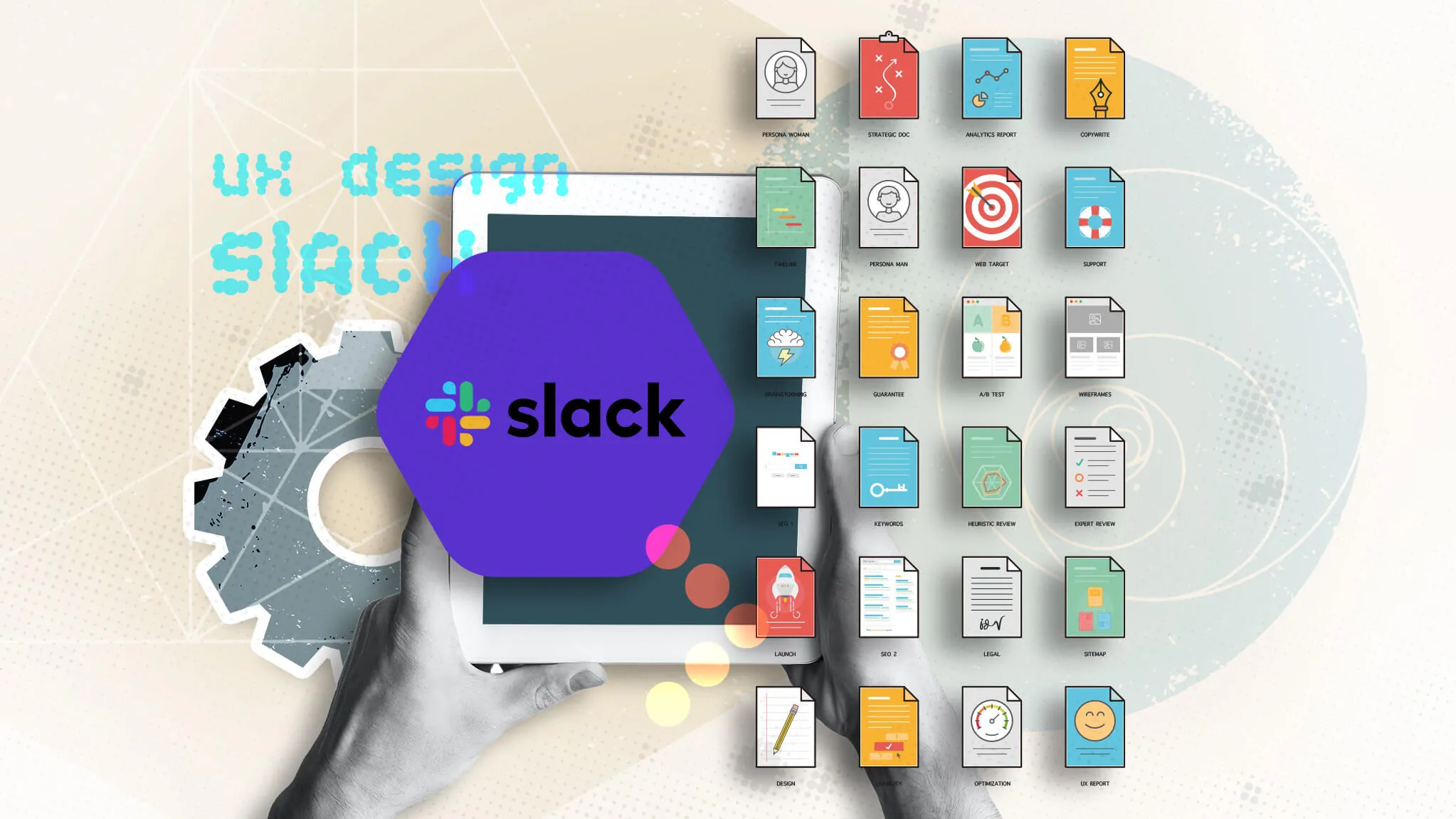 Slack logo, a stylized ‘#’ symbol in a range of colors