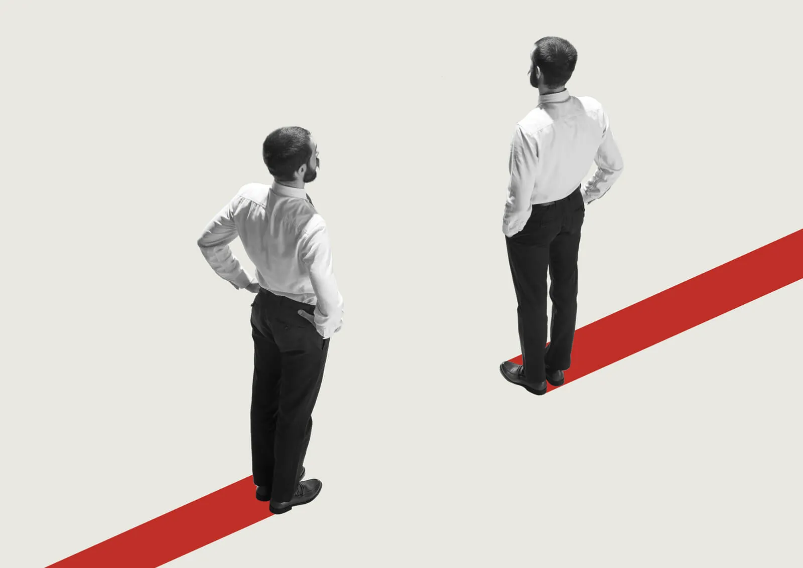 two-men-facing-different ways