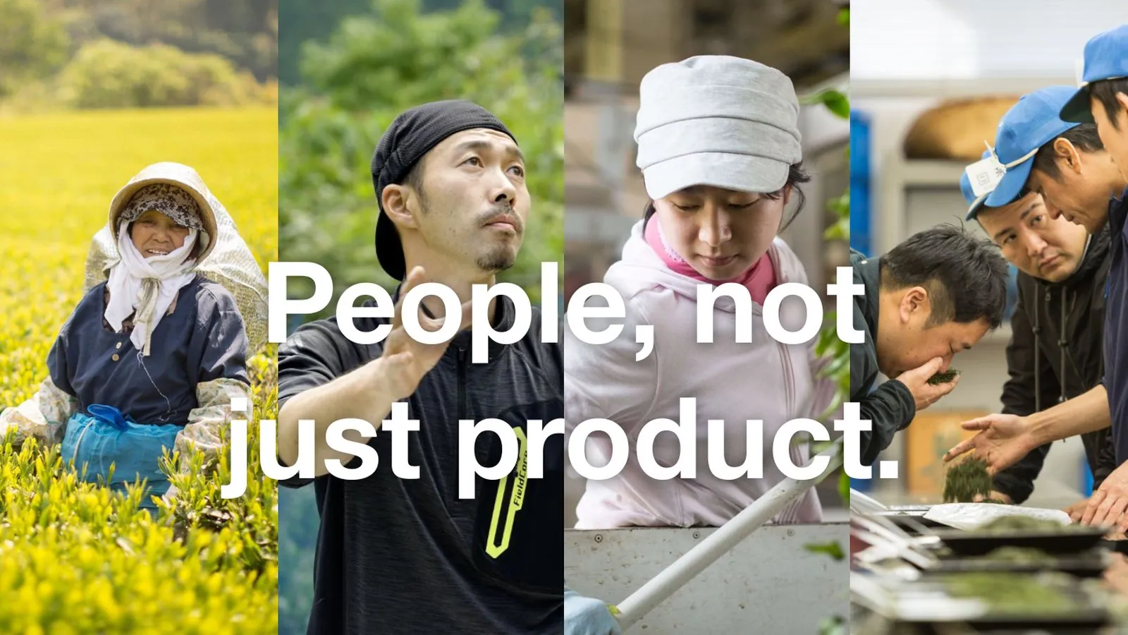 Presentation slide — people, not just product