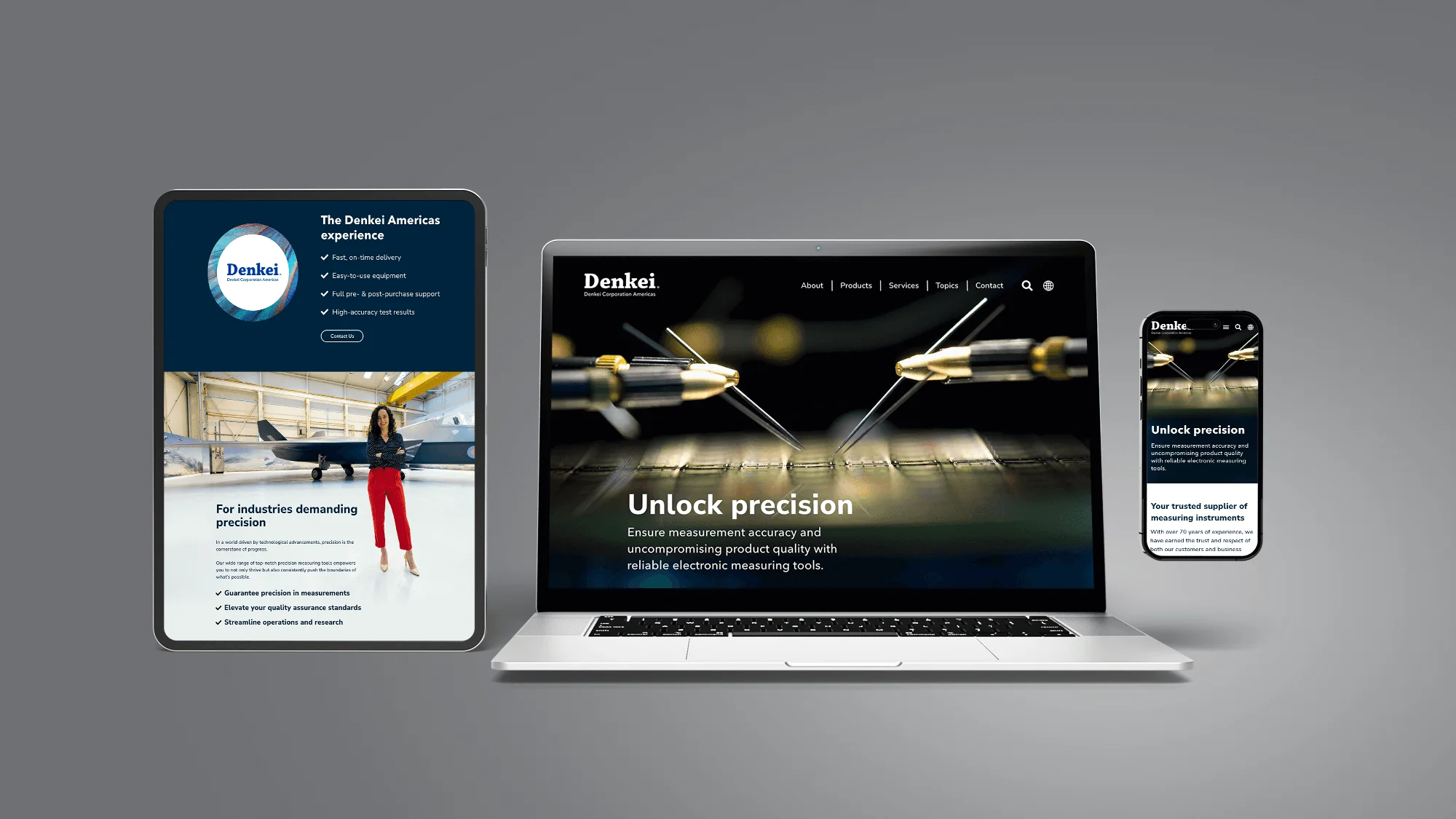 Nihon Denkei — desktop, tablet, and mobile redesign