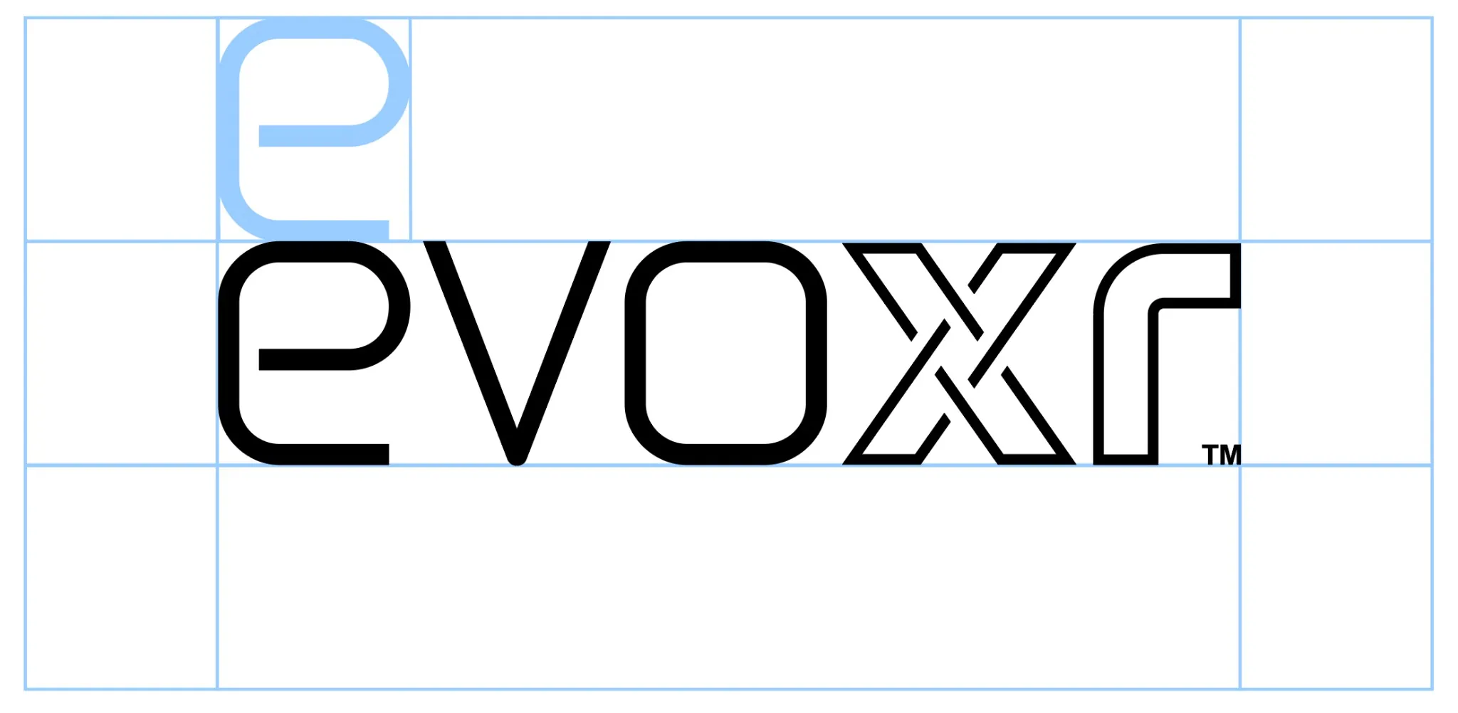 Evo XR logo construction grid