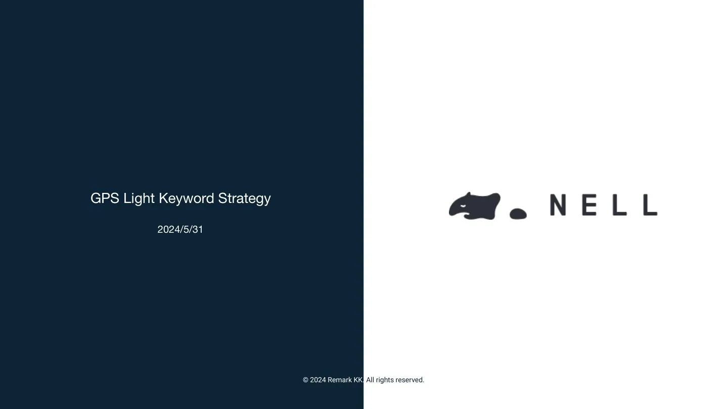 Remark GPS Lite keyword strategy document for Nellify
