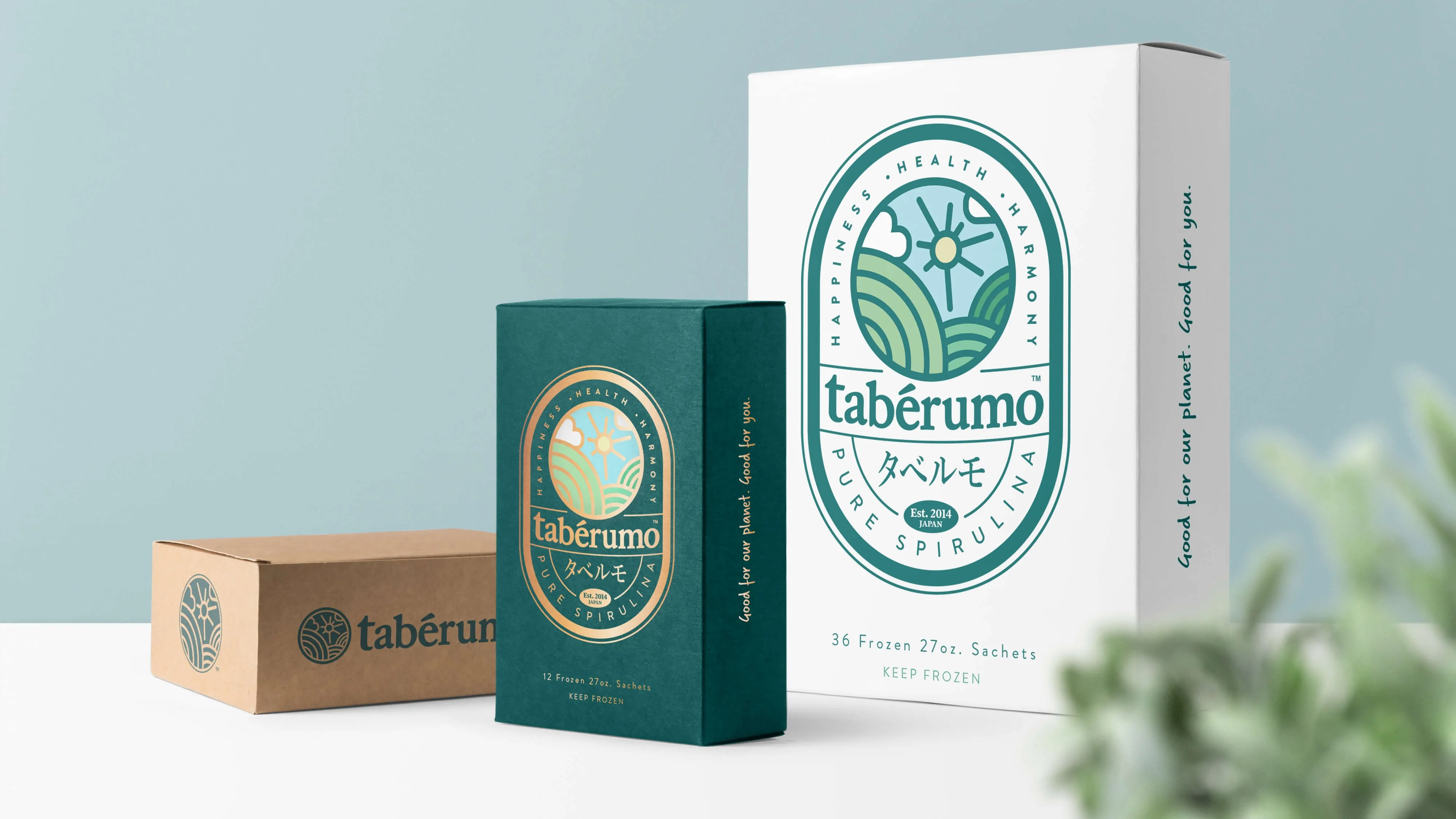 Tabérumo spirulina packaging